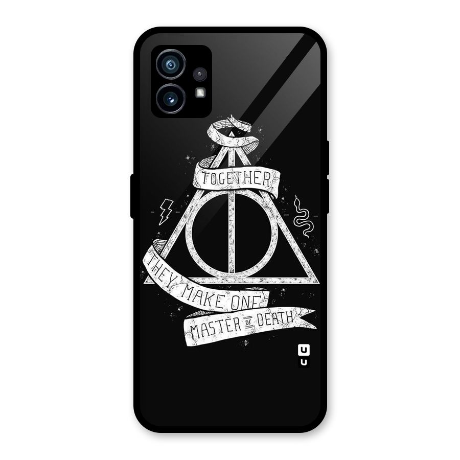 White Ribbon Glass Back Case for Nothing Phone 1