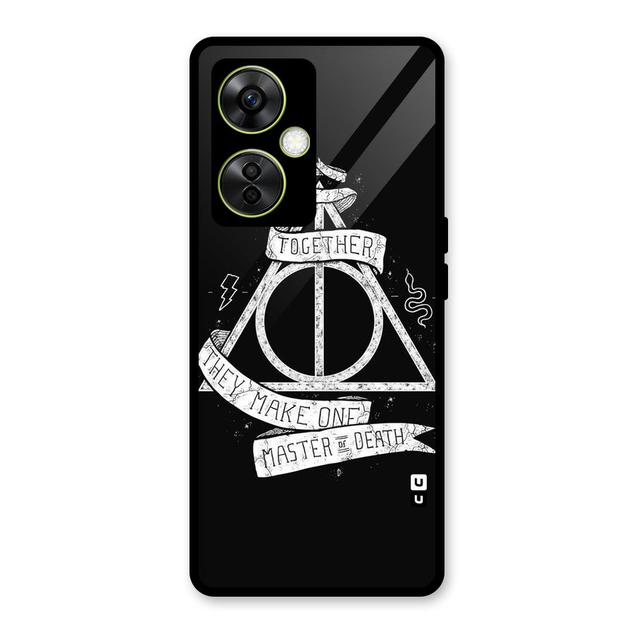 White Ribbon Glass Back Case for OnePlus Nord CE 3 Lite