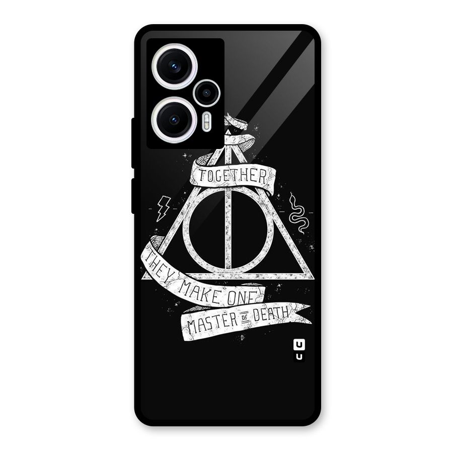 White Ribbon Glass Back Case for Poco F5