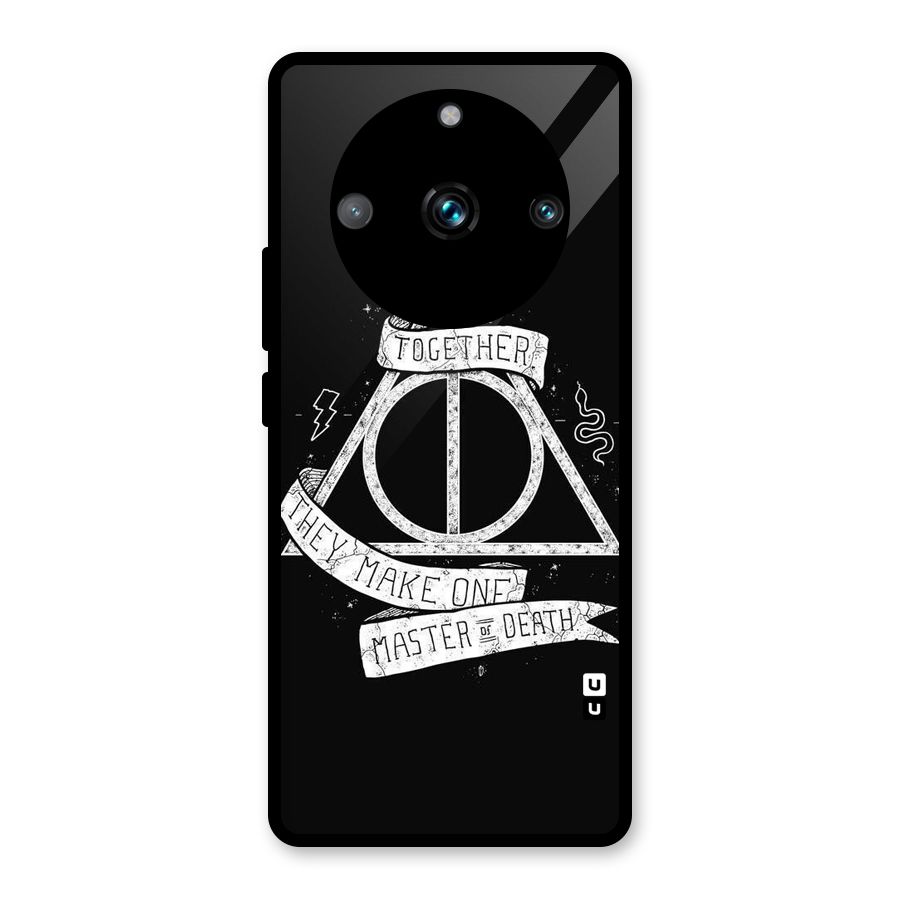 White Ribbon Glass Back Case for Realme 11 Pro Plus