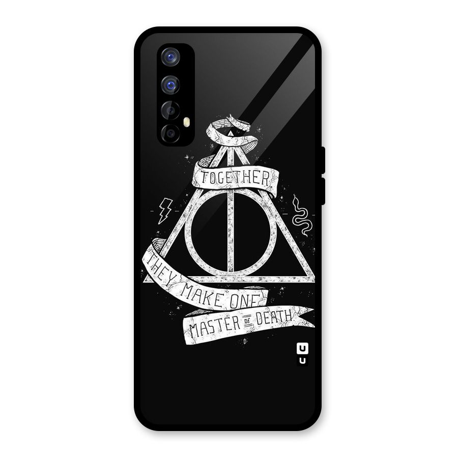 White Ribbon Glass Back Case for Realme 7