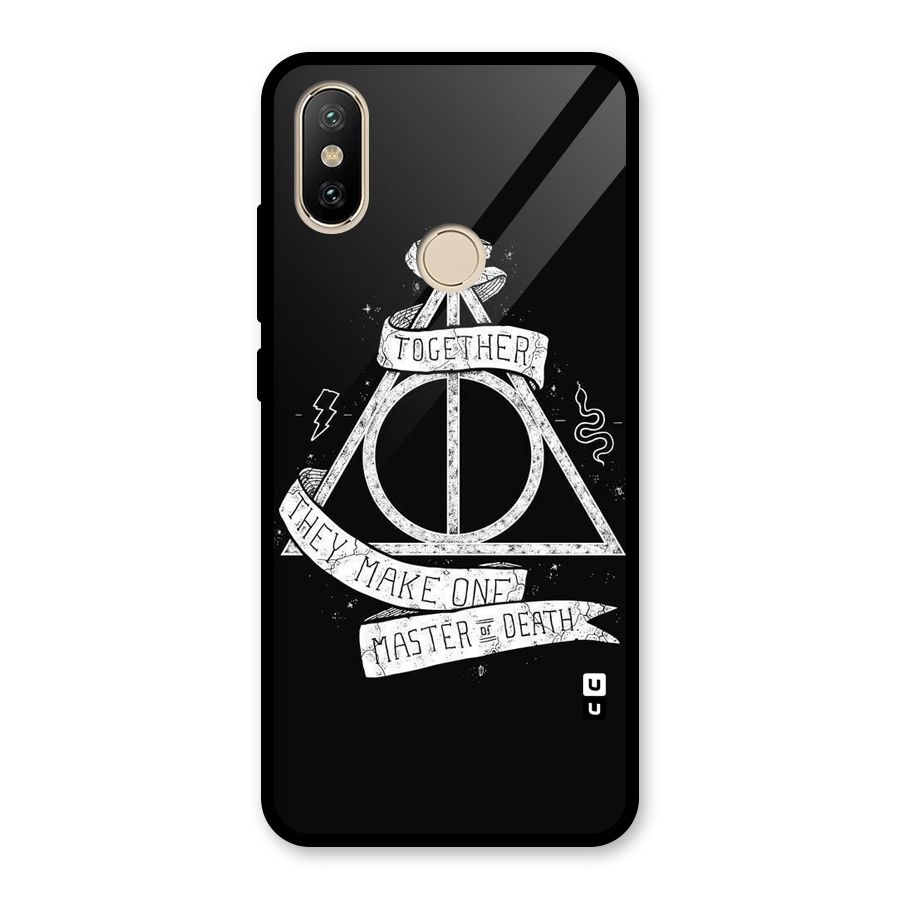 White Ribbon Glass Back Case for Redmi A2