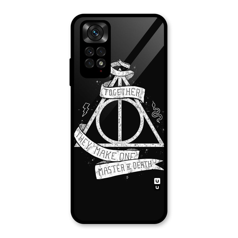 White Ribbon Glass Back Case for Redmi Note 11S