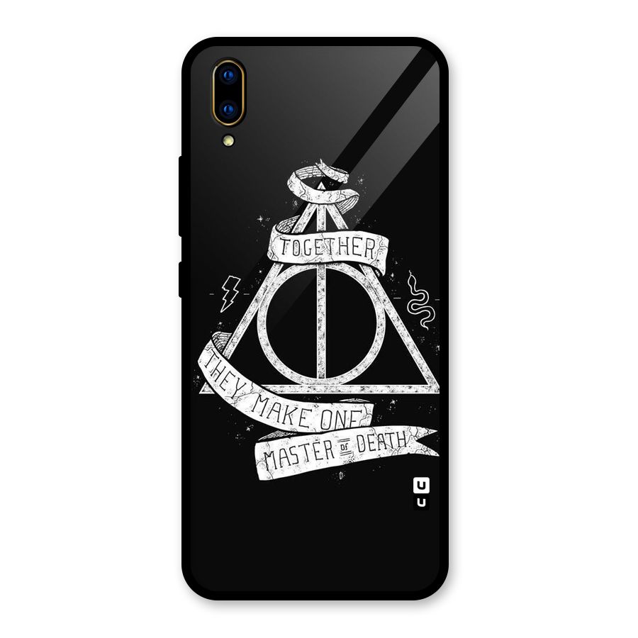 White Ribbon Glass Back Case for Vivo V11 Pro
