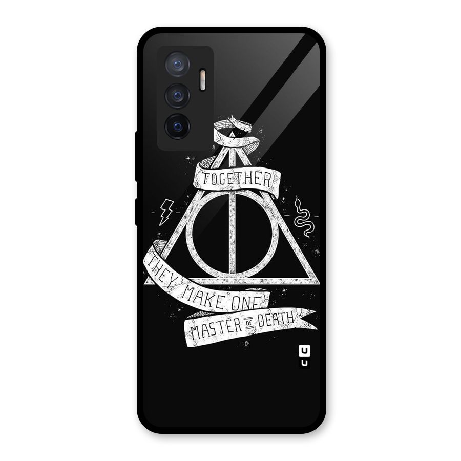 White Ribbon Glass Back Case for Vivo V23e