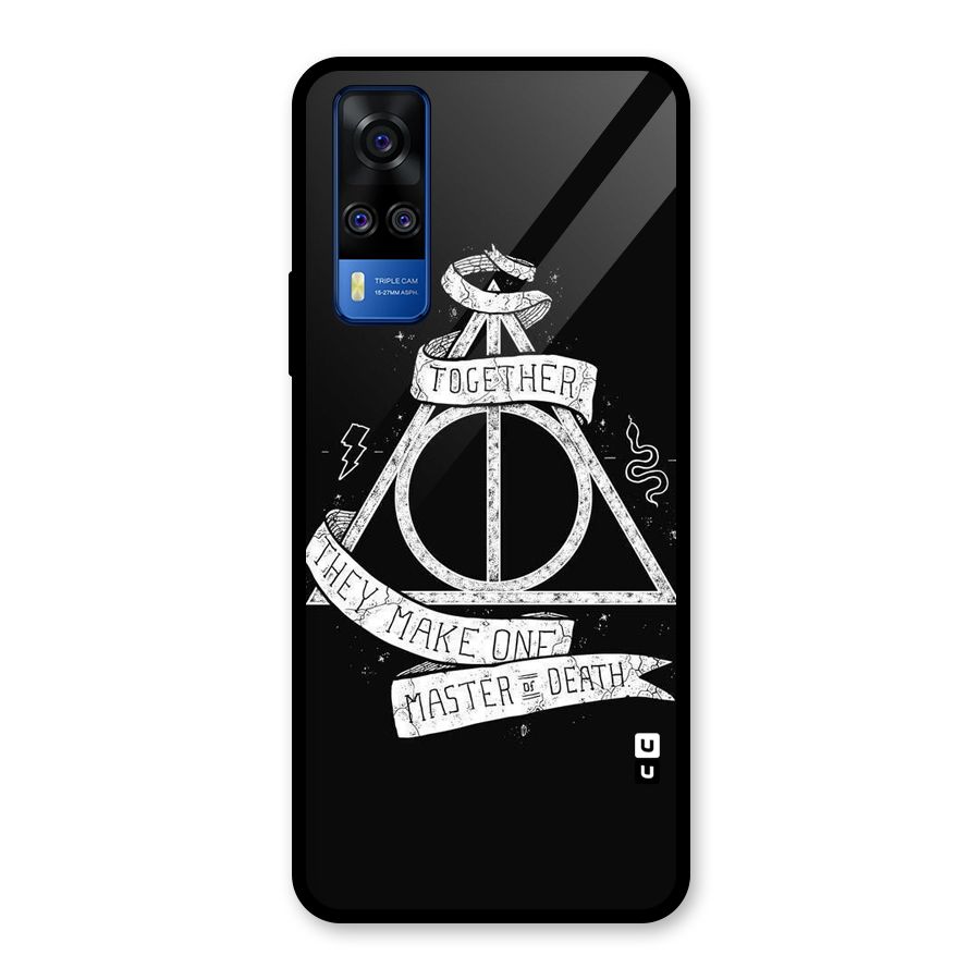 White Ribbon Glass Back Case for Vivo Y31