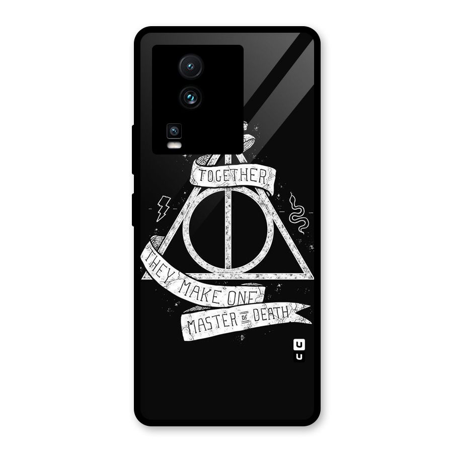 White Ribbon Glass Back Case for Vivo iQOO Neo 7 Pro