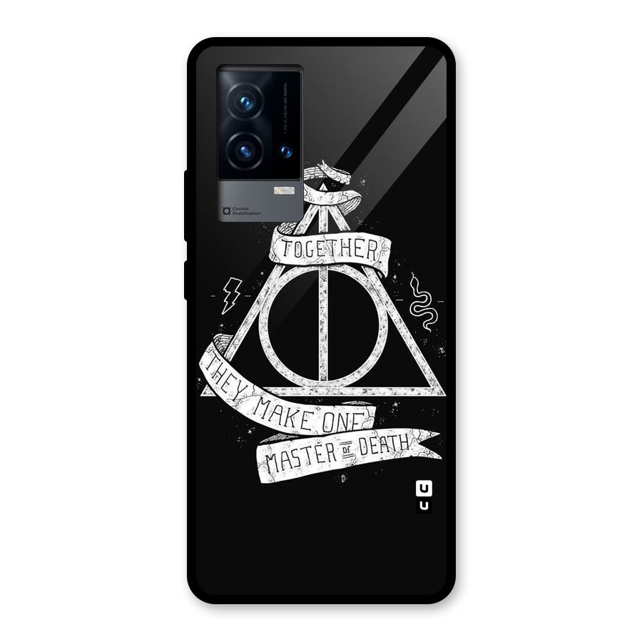 White Ribbon Glass Back Case for iQOO 9 5G
