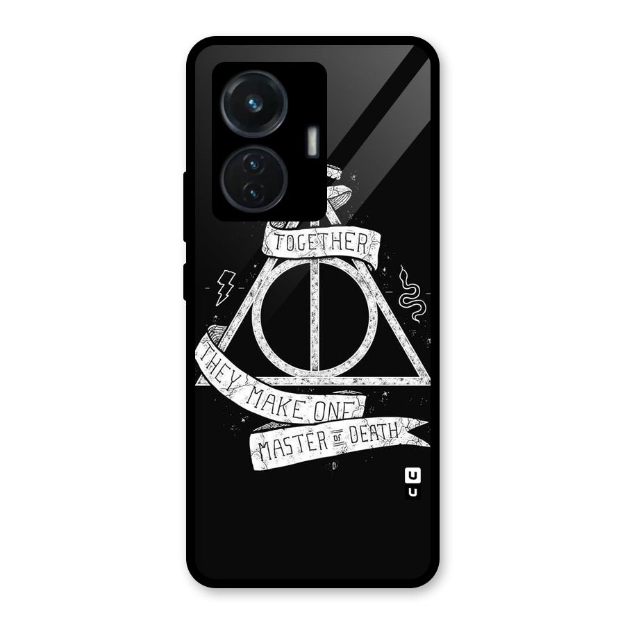 White Ribbon Glass Back Case for iQOO Z6 44W