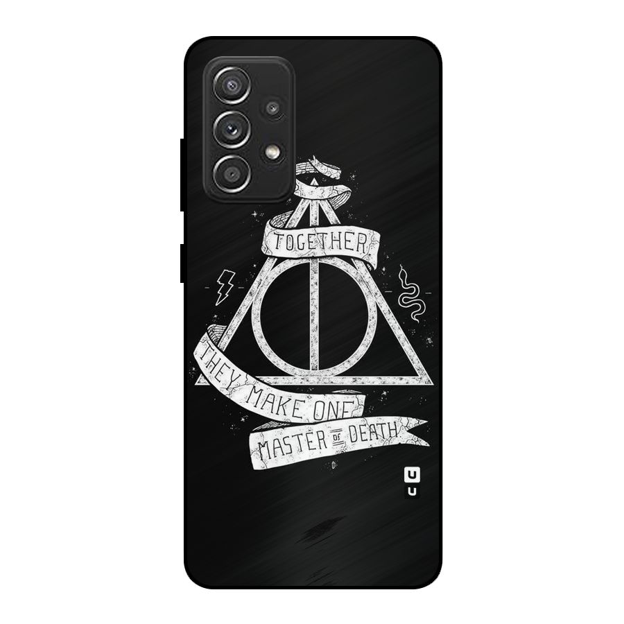 White Ribbon Metal Back Case for Galaxy A52s 5G
