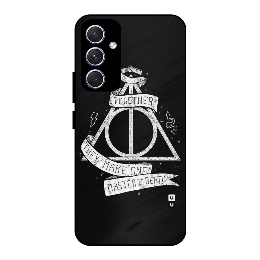White Ribbon Metal Back Case for Galaxy A54