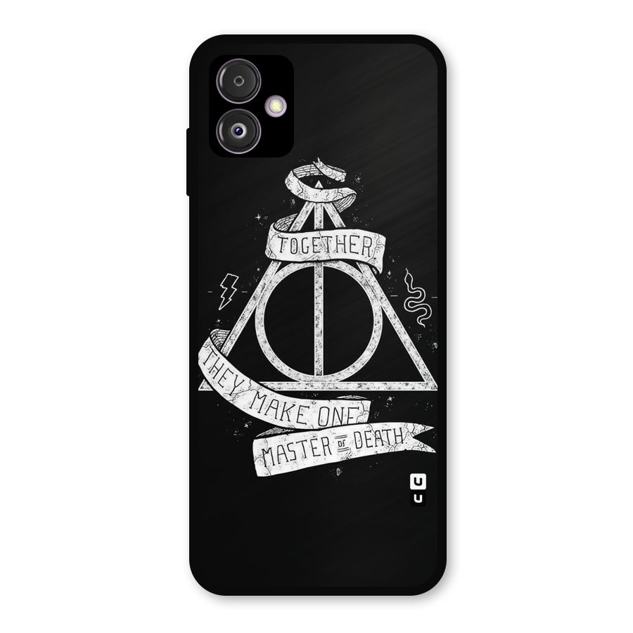 White Ribbon Metal Back Case for Galaxy F14
