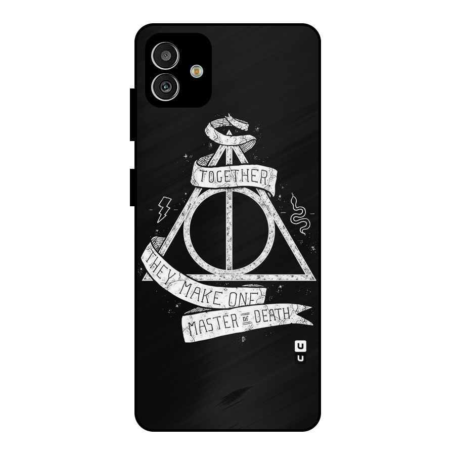 White Ribbon Metal Back Case for Galaxy M13 5G