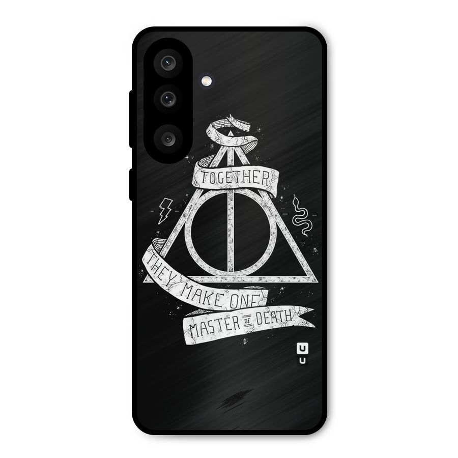White Ribbon Metal Back Case for Galaxy M56