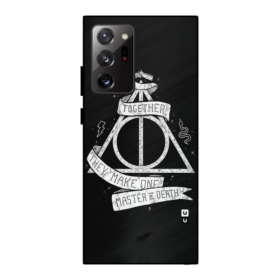 White Ribbon Metal Back Case for Galaxy Note 20 Ultra 5G