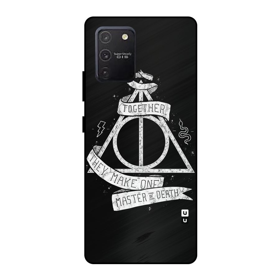 White Ribbon Metal Back Case for Galaxy S10 Lite