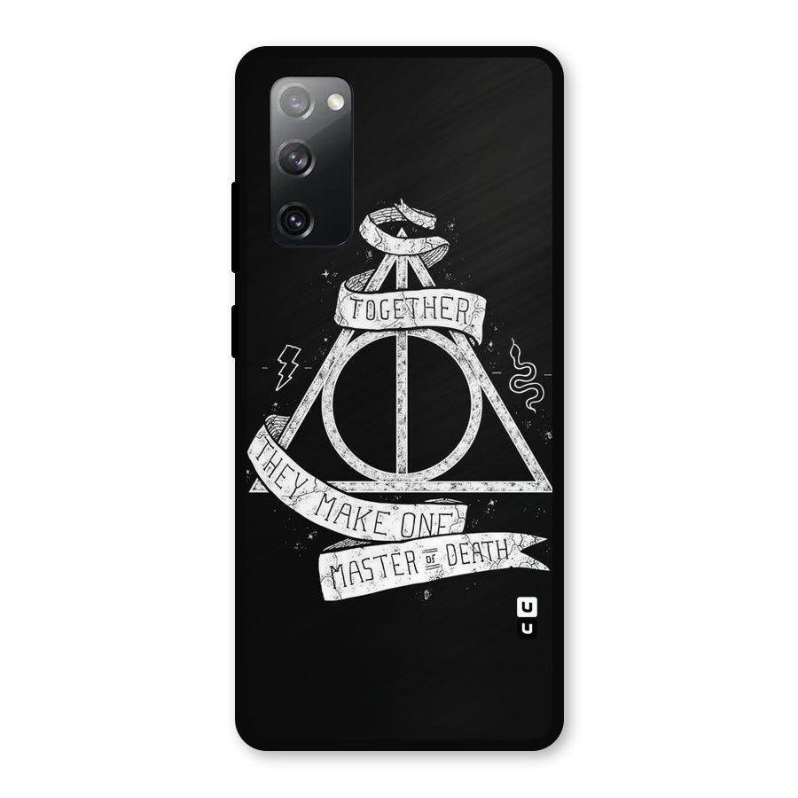 White Ribbon Metal Back Case for Galaxy S20 FE