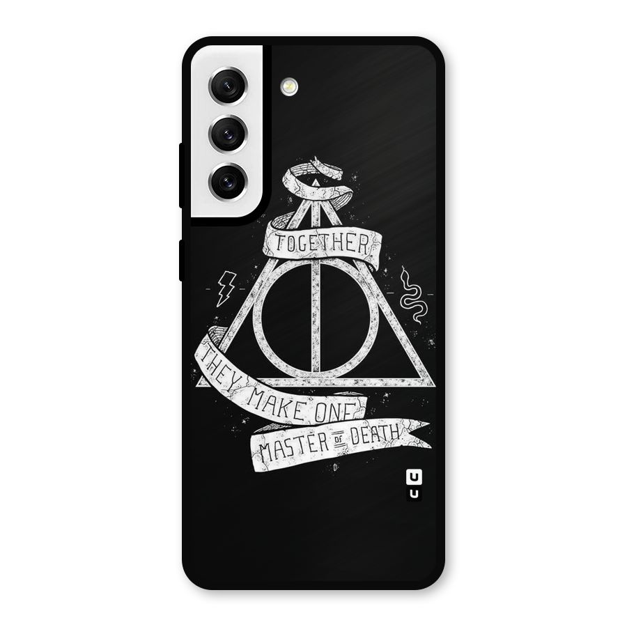 White Ribbon Metal Back Case for Galaxy S21 FE 5G