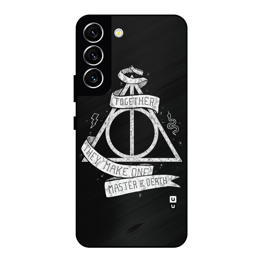 White Ribbon Metal Back Case for Galaxy S22 5G