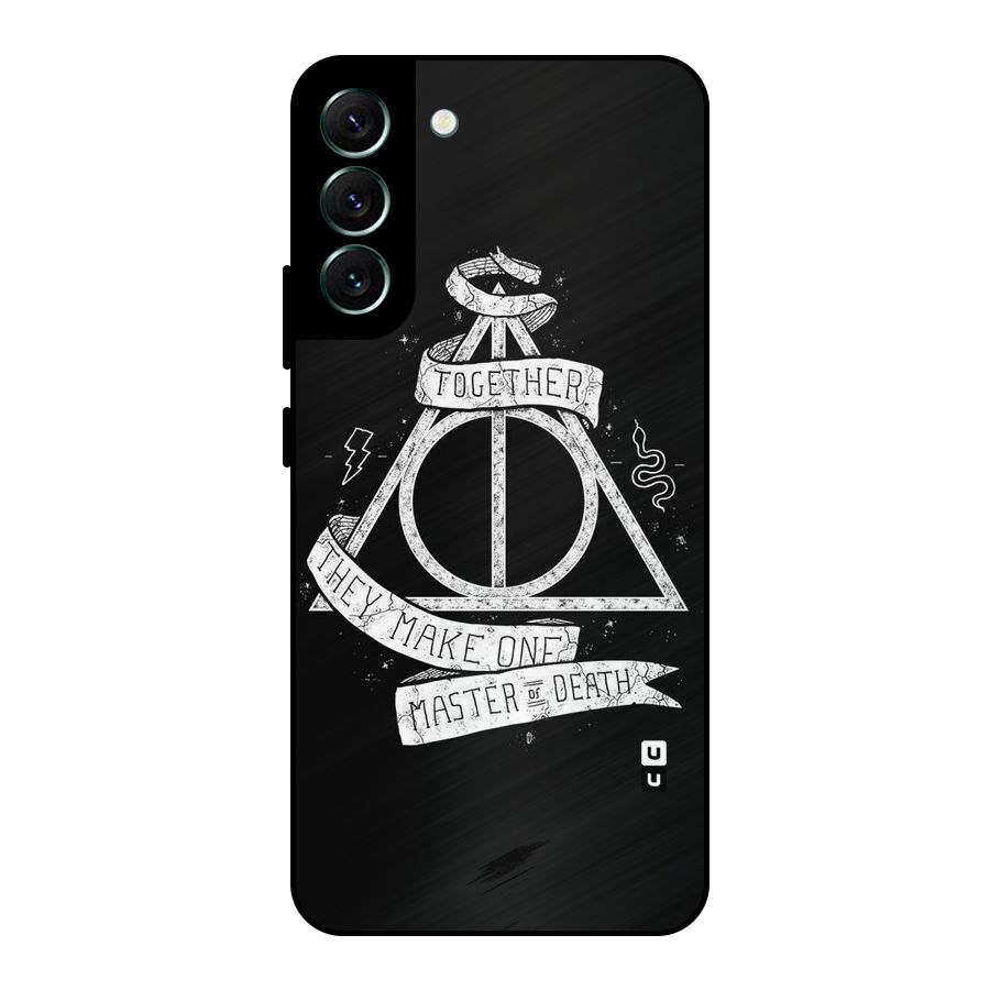 White Ribbon Metal Back Case for Galaxy S22 Plus 5G