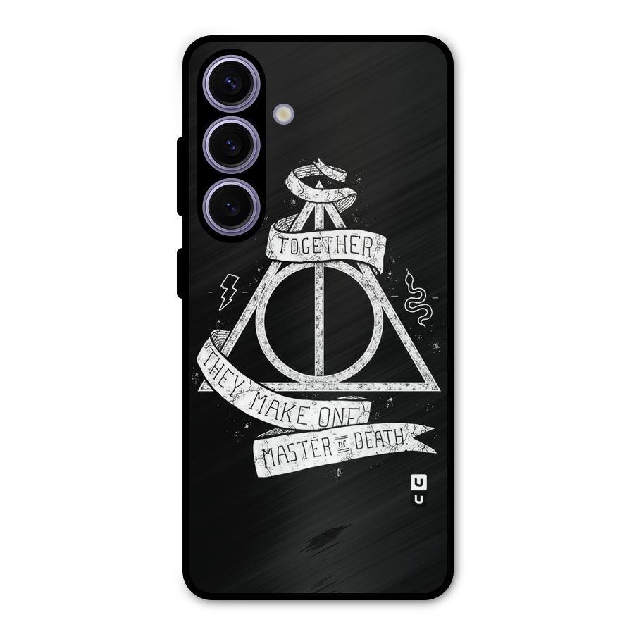 White Ribbon Metal Back Case for Galaxy S24