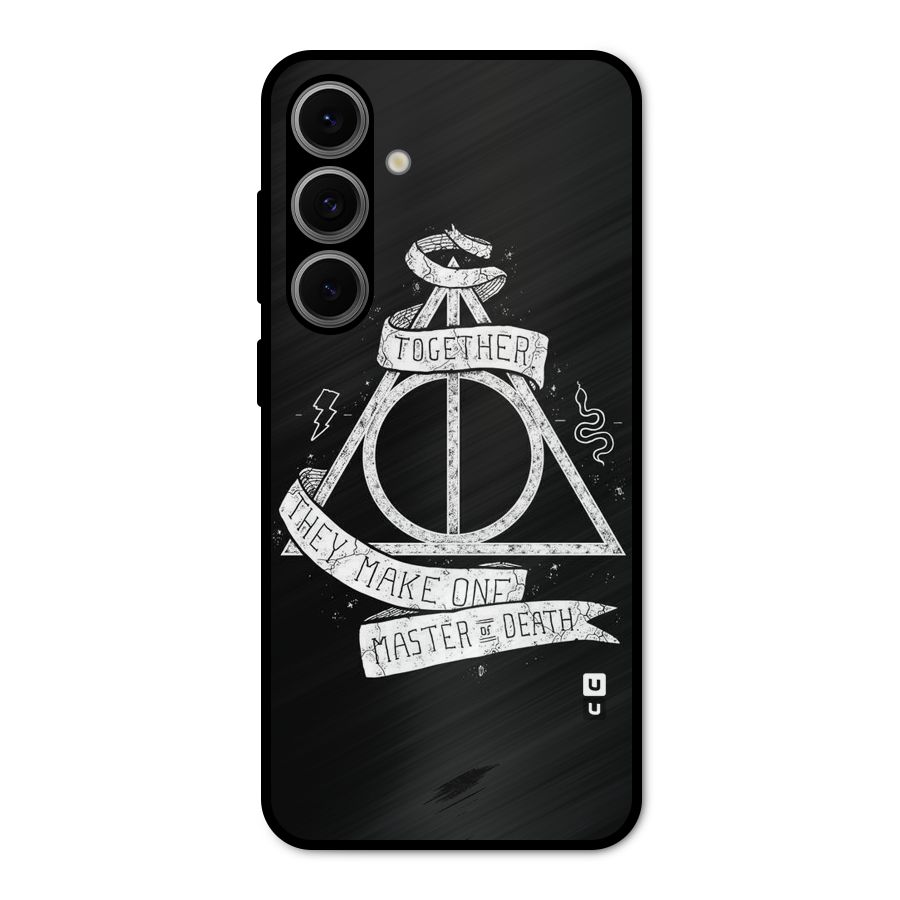 White Ribbon Metal Back Case for Galaxy S24 FE