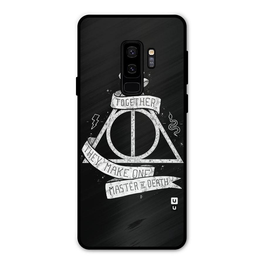 White Ribbon Metal Back Case for Galaxy S9 Plus