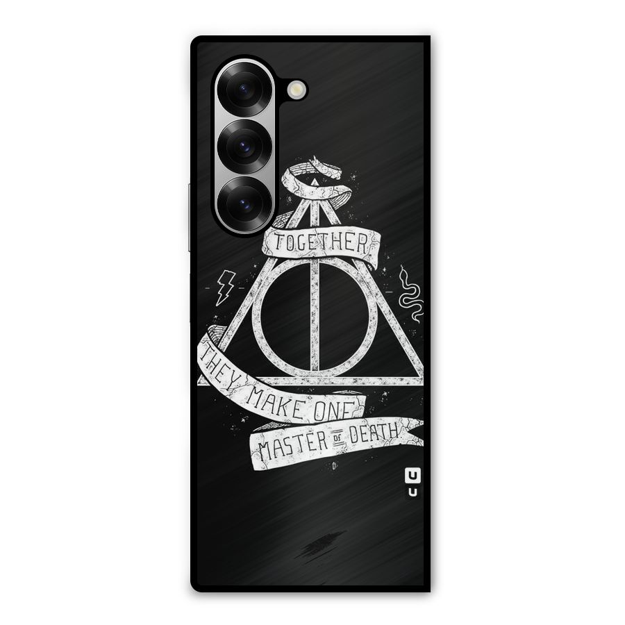 White Ribbon Metal Back Case for Galaxy Z Fold6