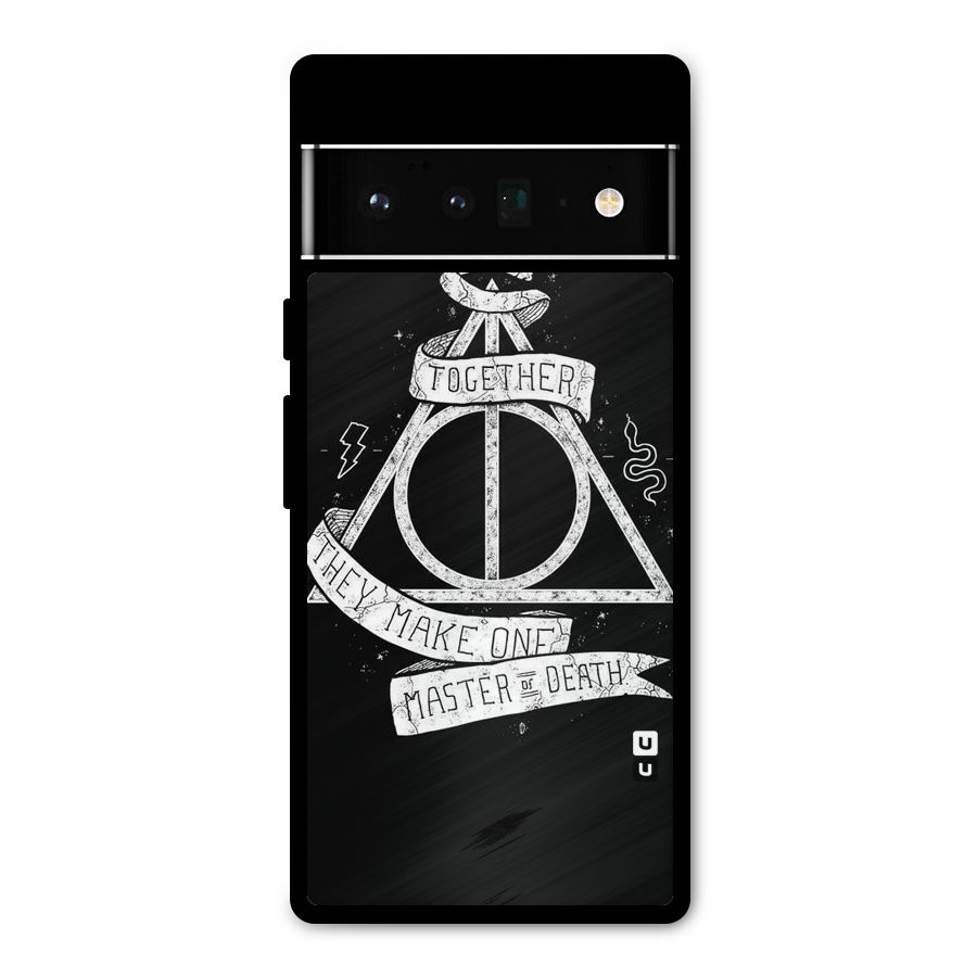 White Ribbon Metal Back Case for Google Pixel 6 Pro