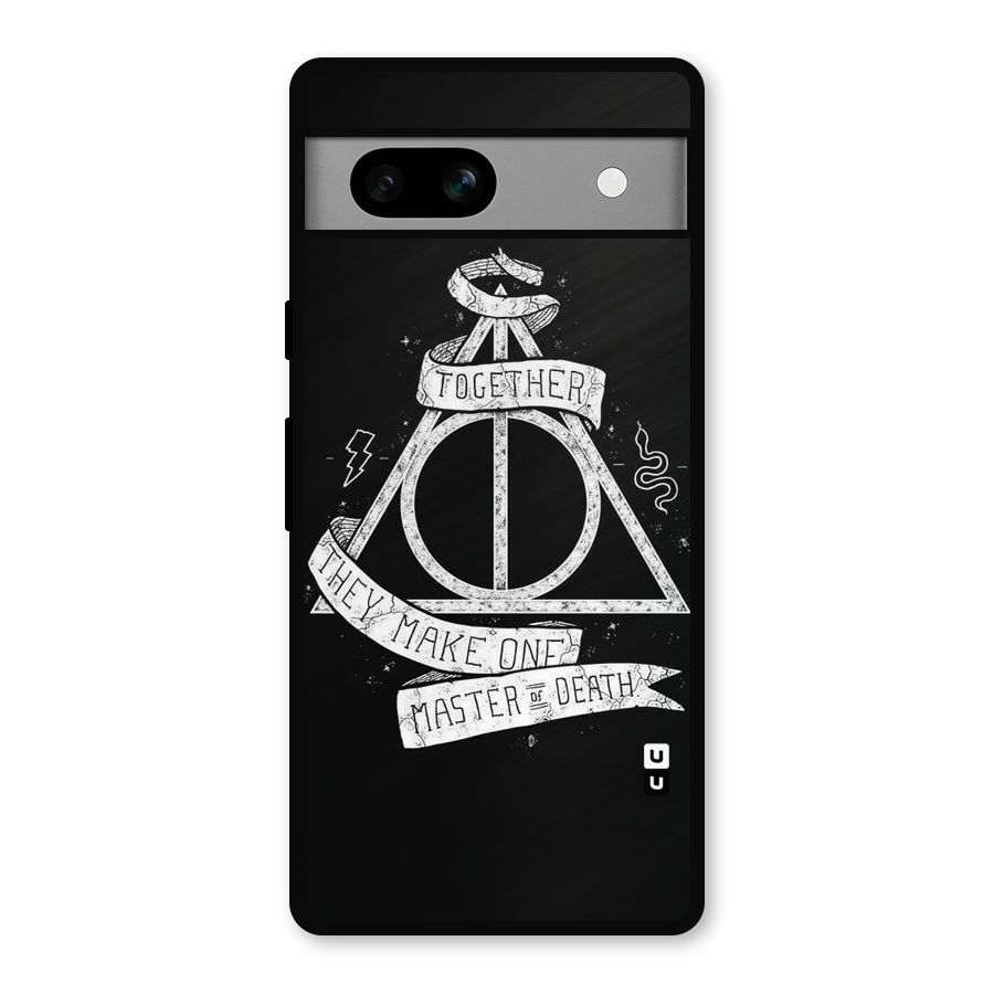 White Ribbon Metal Back Case for Google Pixel 7a
