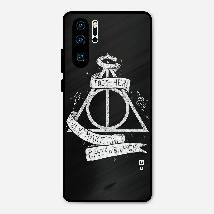 White Ribbon Metal Back Case for Huawei P30 Pro