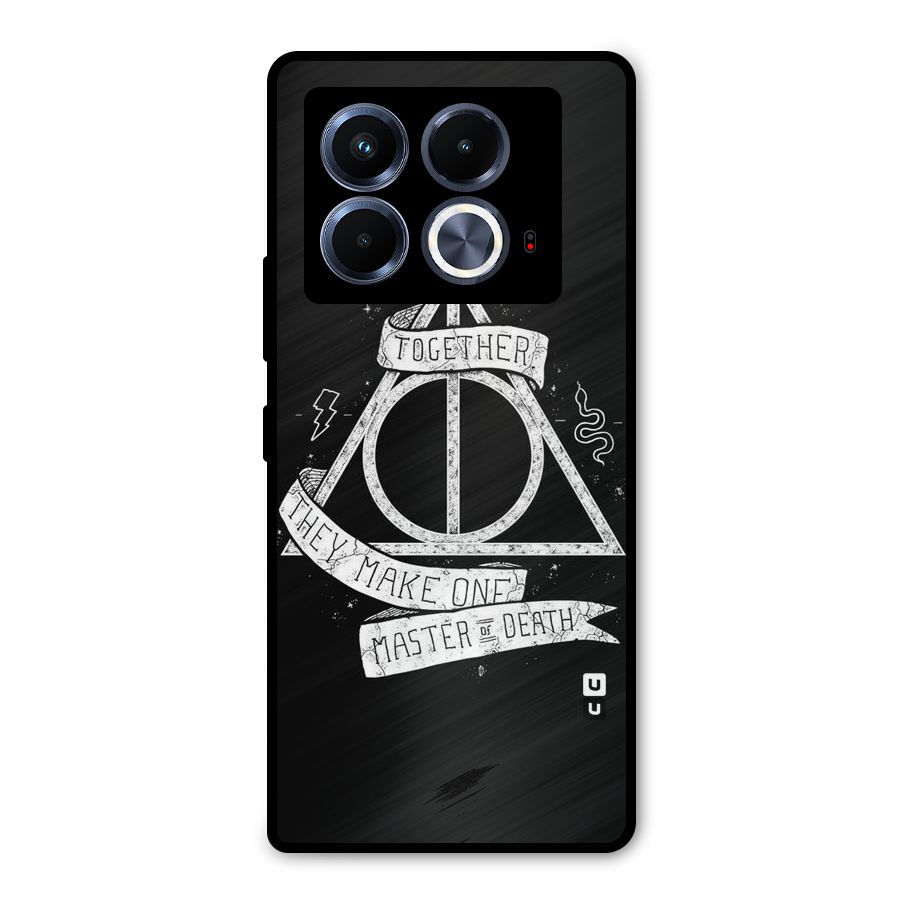 White Ribbon Metal Back Case for Infinix Note 40 5G