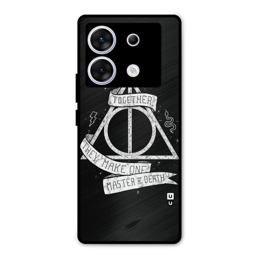 White Ribbon Metal Back Case for Infinix Zero 30 5G