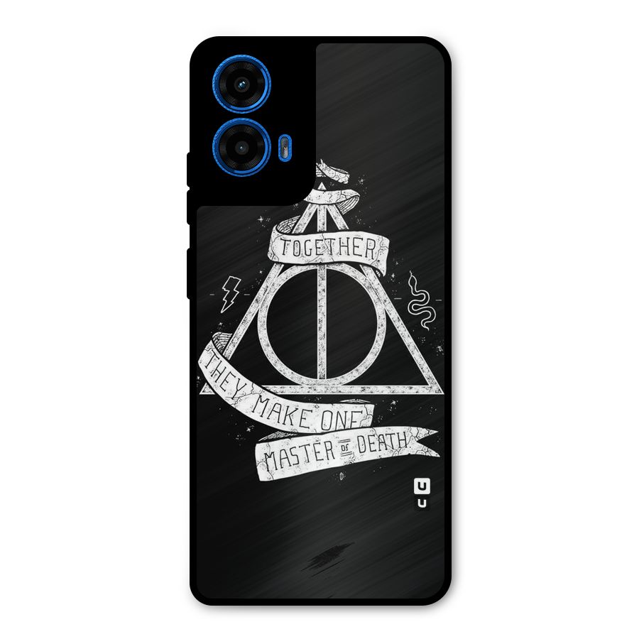 White Ribbon Metal Back Case for Moto G45