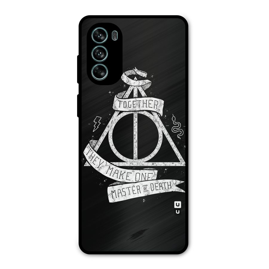White Ribbon Metal Back Case for Moto G62