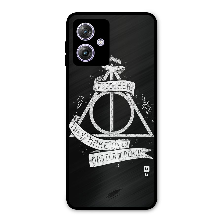 White Ribbon Metal Back Case for Moto G64