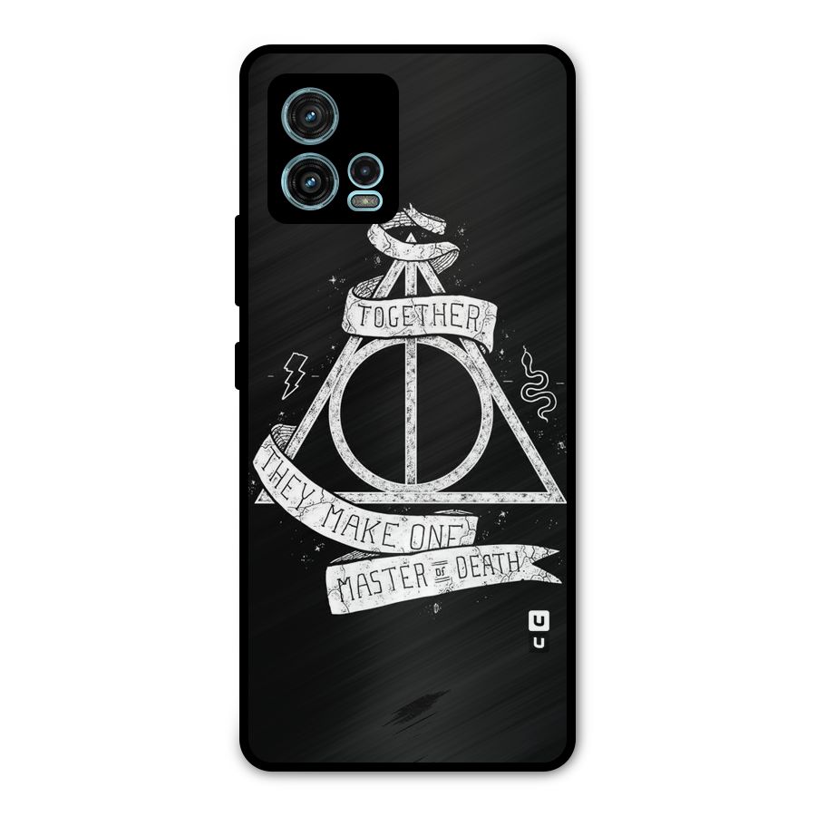 White Ribbon Metal Back Case for Moto G72