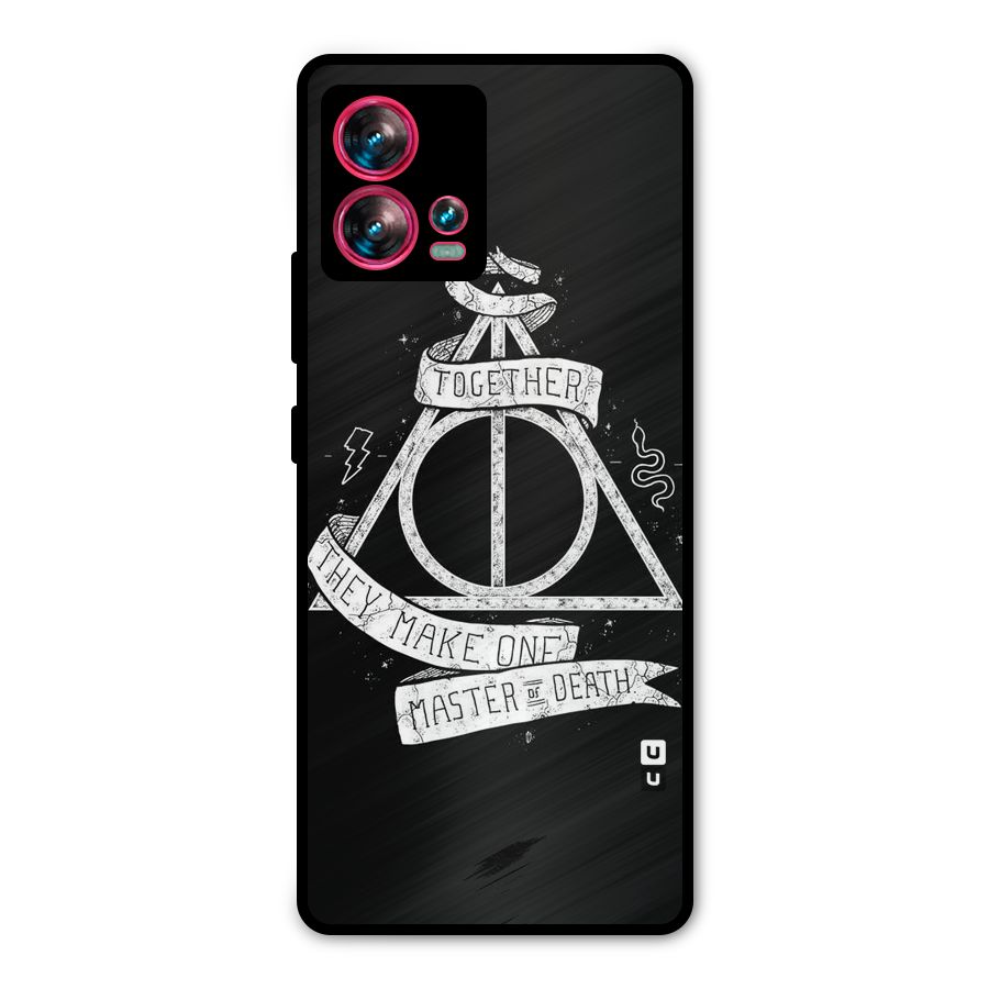 White Ribbon Metal Back Case for Motorola Edge 30 Fusion