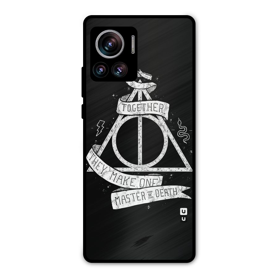 White Ribbon Metal Back Case for Motorola Edge 30 Ultra