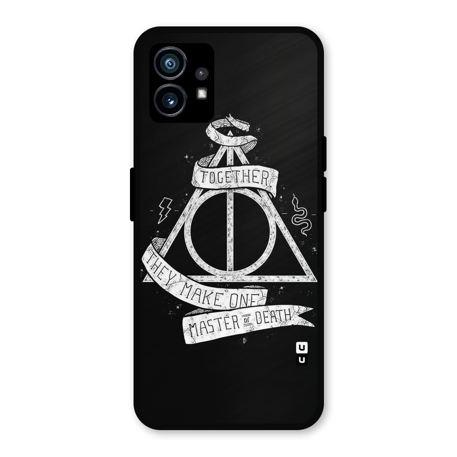 White Ribbon Metal Back Case for Nothing Phone 1