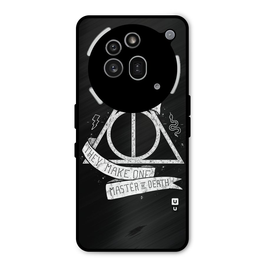 White Ribbon Metal Back Case for Nothing Phone 3a Pro