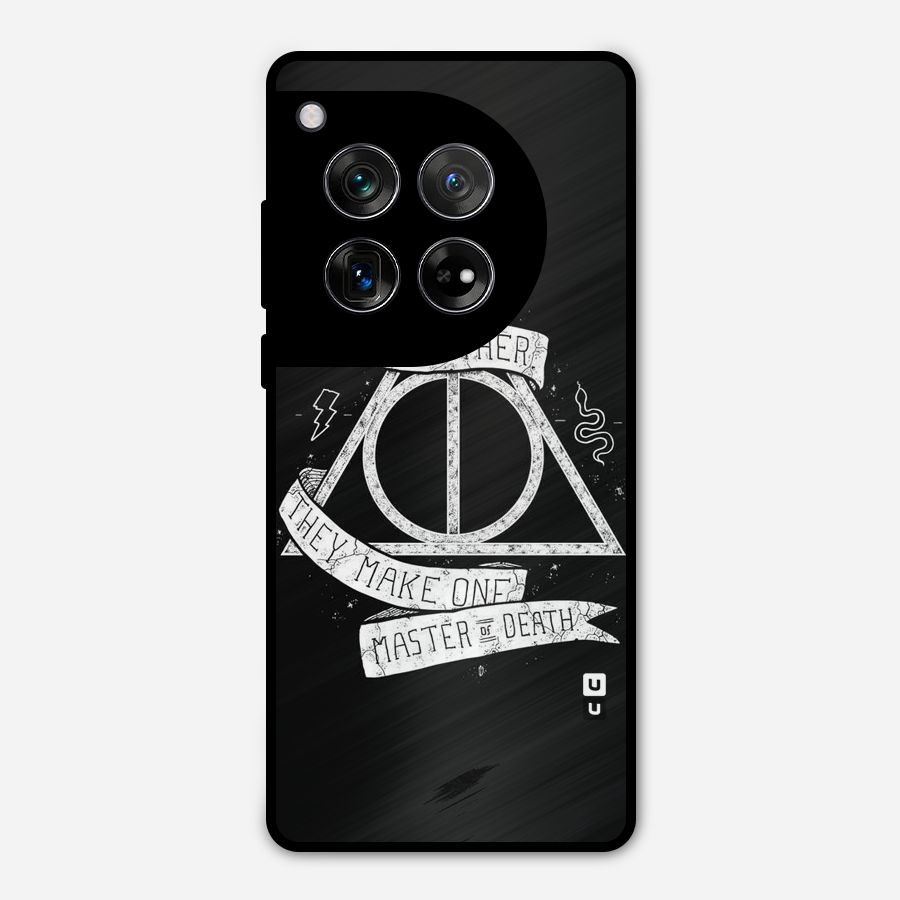 White Ribbon Metal Back Case for OnePlus 12