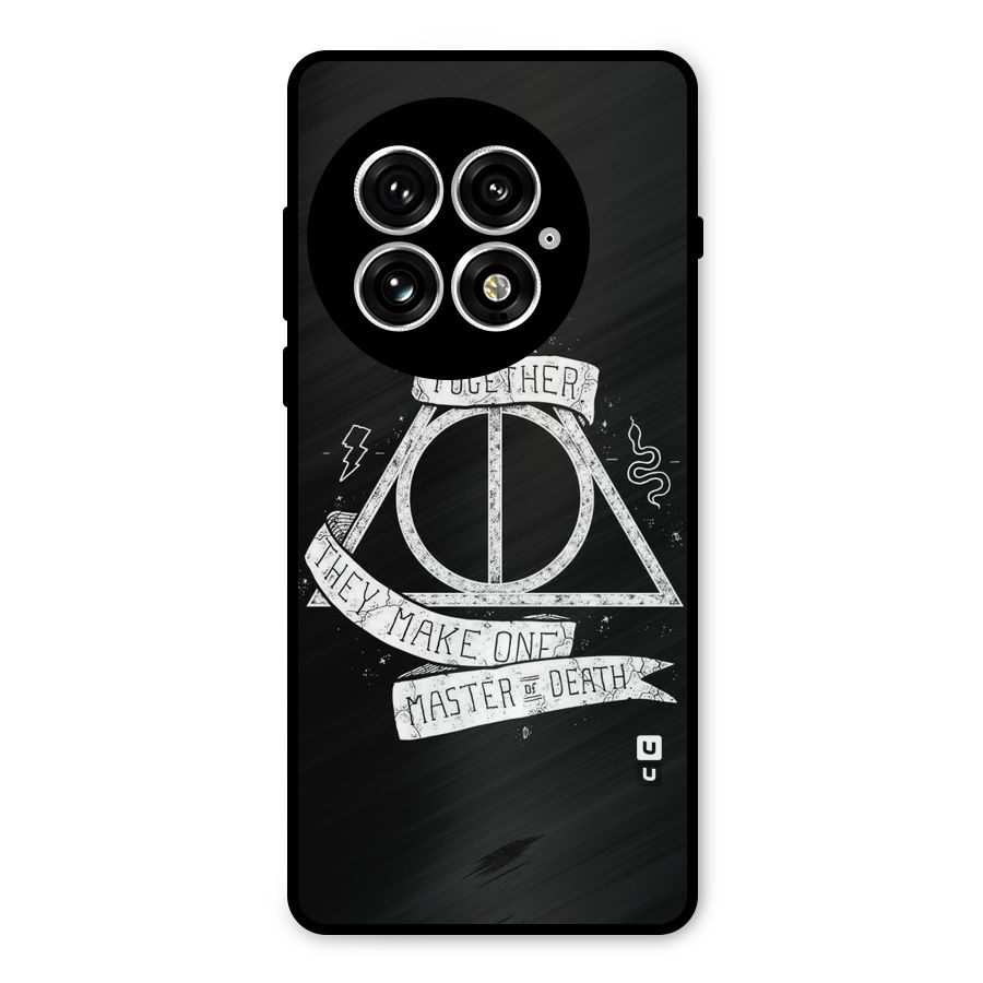 White Ribbon Metal Back Case for OnePlus 13