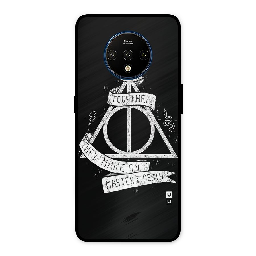 White Ribbon Metal Back Case for OnePlus 7T