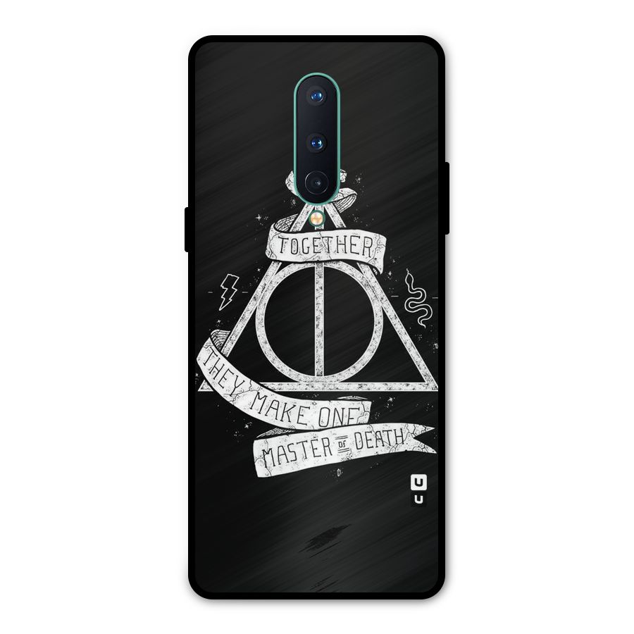 White Ribbon Metal Back Case for OnePlus 8