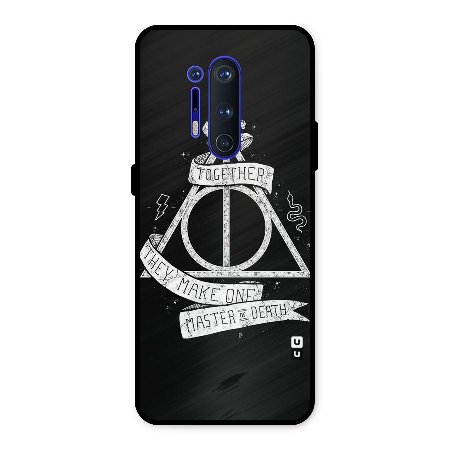 White Ribbon Metal Back Case for OnePlus 8 Pro