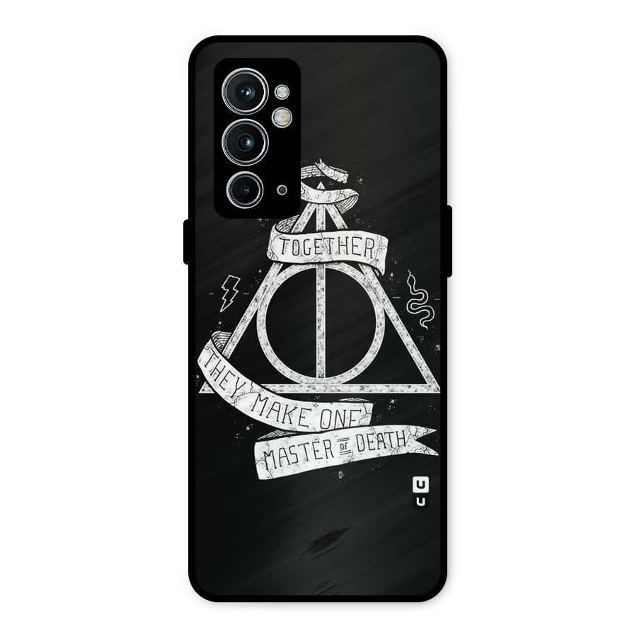 White Ribbon Metal Back Case for OnePlus 9RT 5G