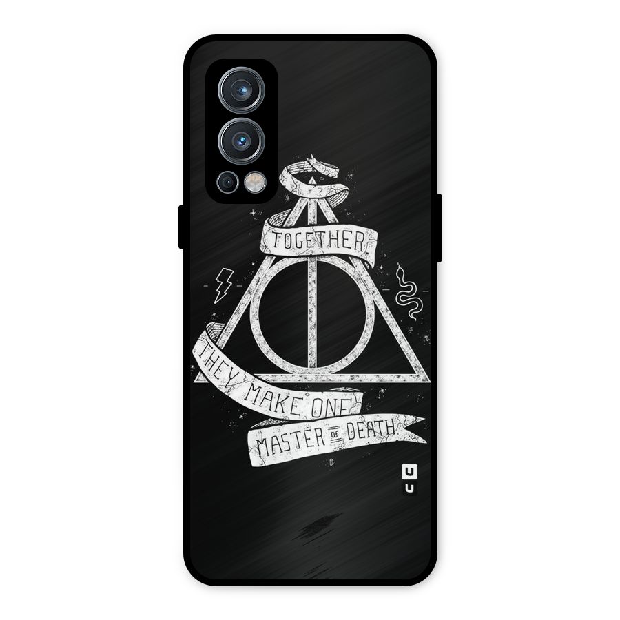White Ribbon Metal Back Case for OnePlus Nord 2 5G
