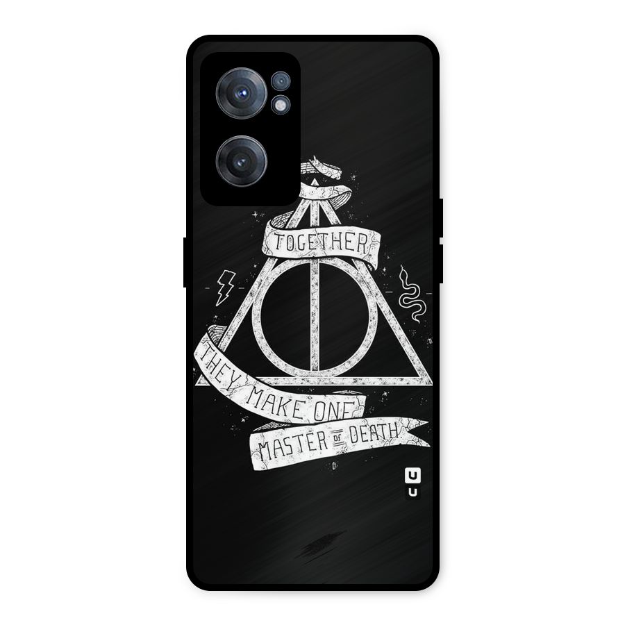 White Ribbon Metal Back Case for OnePlus Nord CE 2 5G