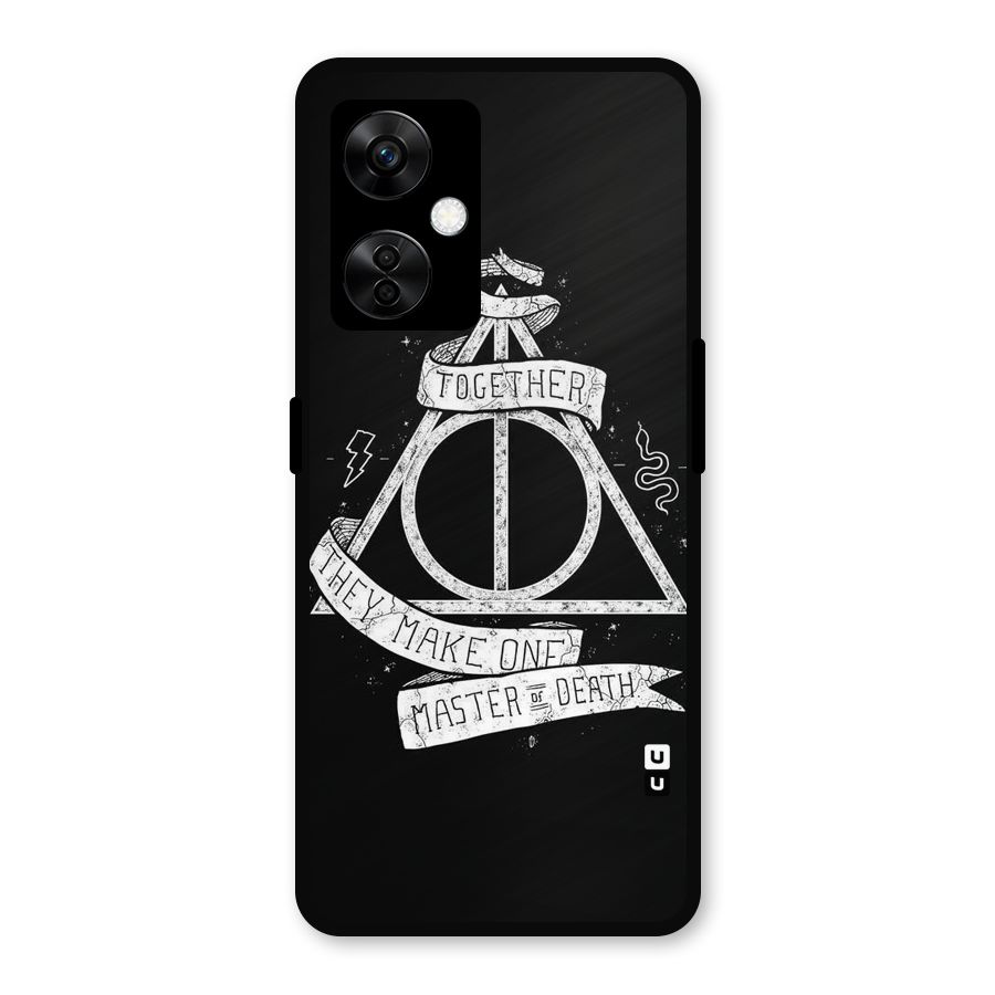 White Ribbon Metal Back Case for OnePlus Nord CE 3 Lite